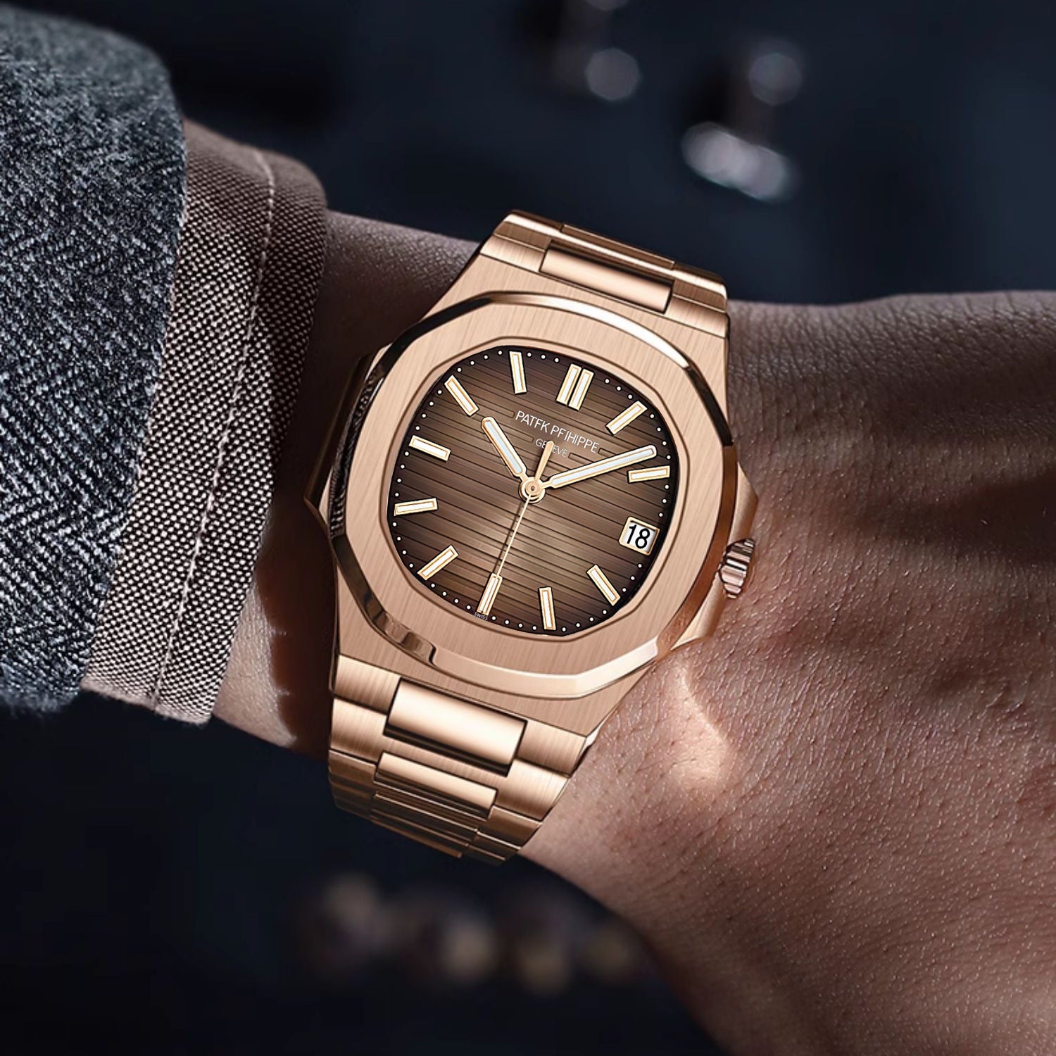 Automatic Mechanical Watch with Luminous Display
